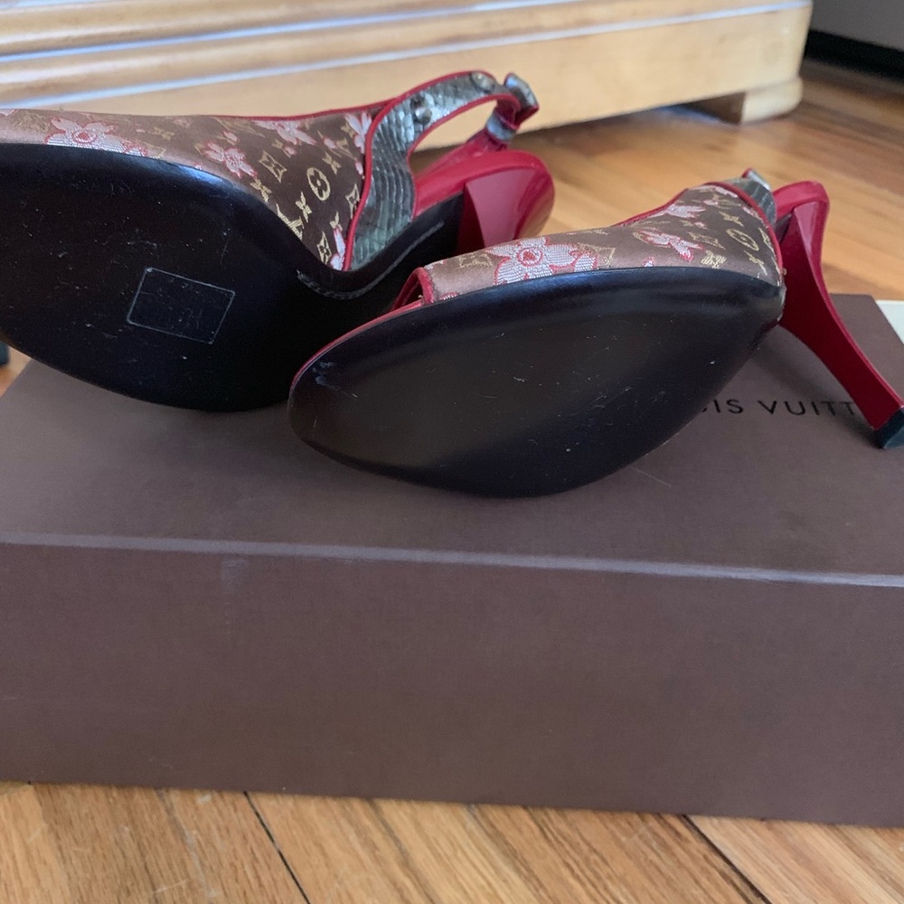 Louis Vuitton cherry blossom sling backs pumps - Picture 1 of 5